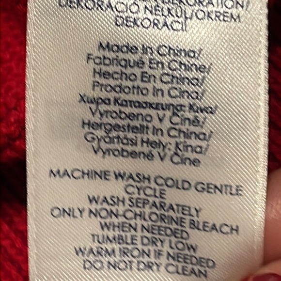 Vintage 1970 XL Chaps red long sleeve mock collar 1/4 zip pullover sweater - Picture 12 of 15